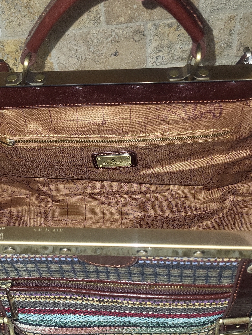 Patricia Nash Tapestry Frame Satchel - Picture 11 of 15